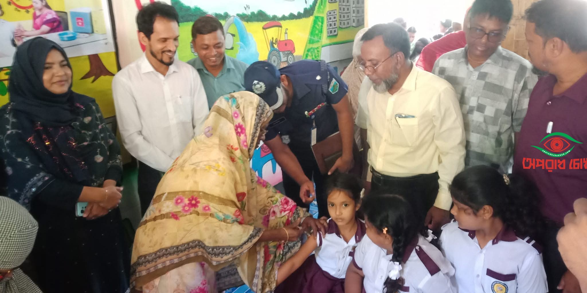 টাইফয়েড টিকাদান ক্যাম্পেইন -(TCV)২০২৫ এর  শুভ উদ্বোধন । 