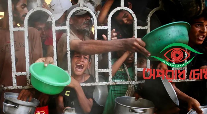 গাজায় অনাহারে আরও ১০ মৃত্যু, হামলায় নিহত ১০০