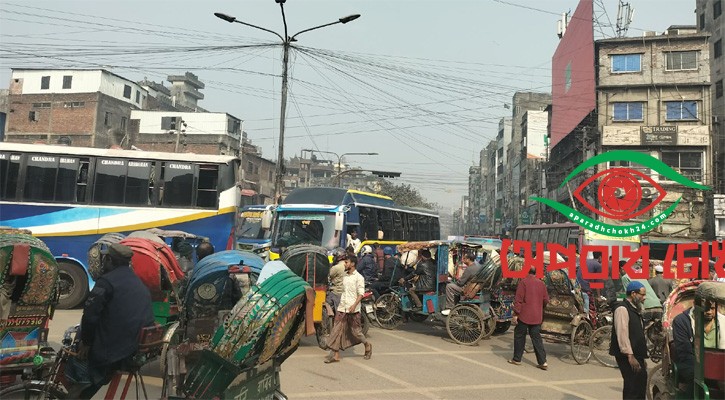 অবরোধে যানজট রাজধানীতে