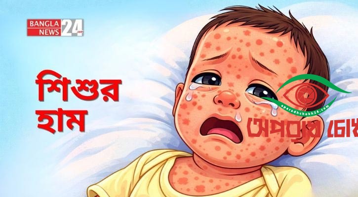 ২৪ ঘণ্টায় হাম ও উপসর্গ নিয়ে আরও ৯ জনের মৃত্যু