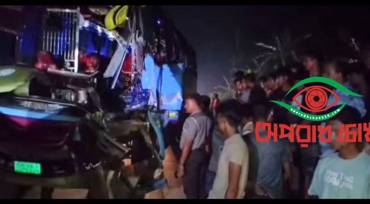  ট্রাকে বাসের ধাক্কা, আহত ১০