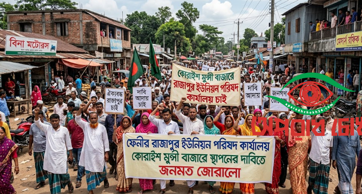 রাজাপুর ইউনিয়ন পরিষদ কার্যালয় কোরাইশ মুন্সী বাজারে স্থাপনের দাবিতে জনমত জোরালো